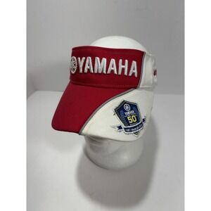 Yamaha Mazda Hat Cap Red White Visor 50th Raceway July 22-24 2011 Adjustable